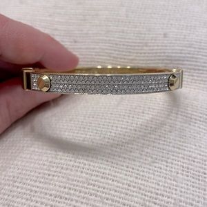 Michael Kors gold pave bangle bracelet
